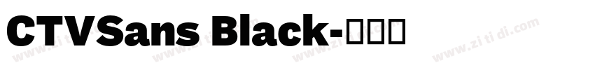CTVSans Black字体转换